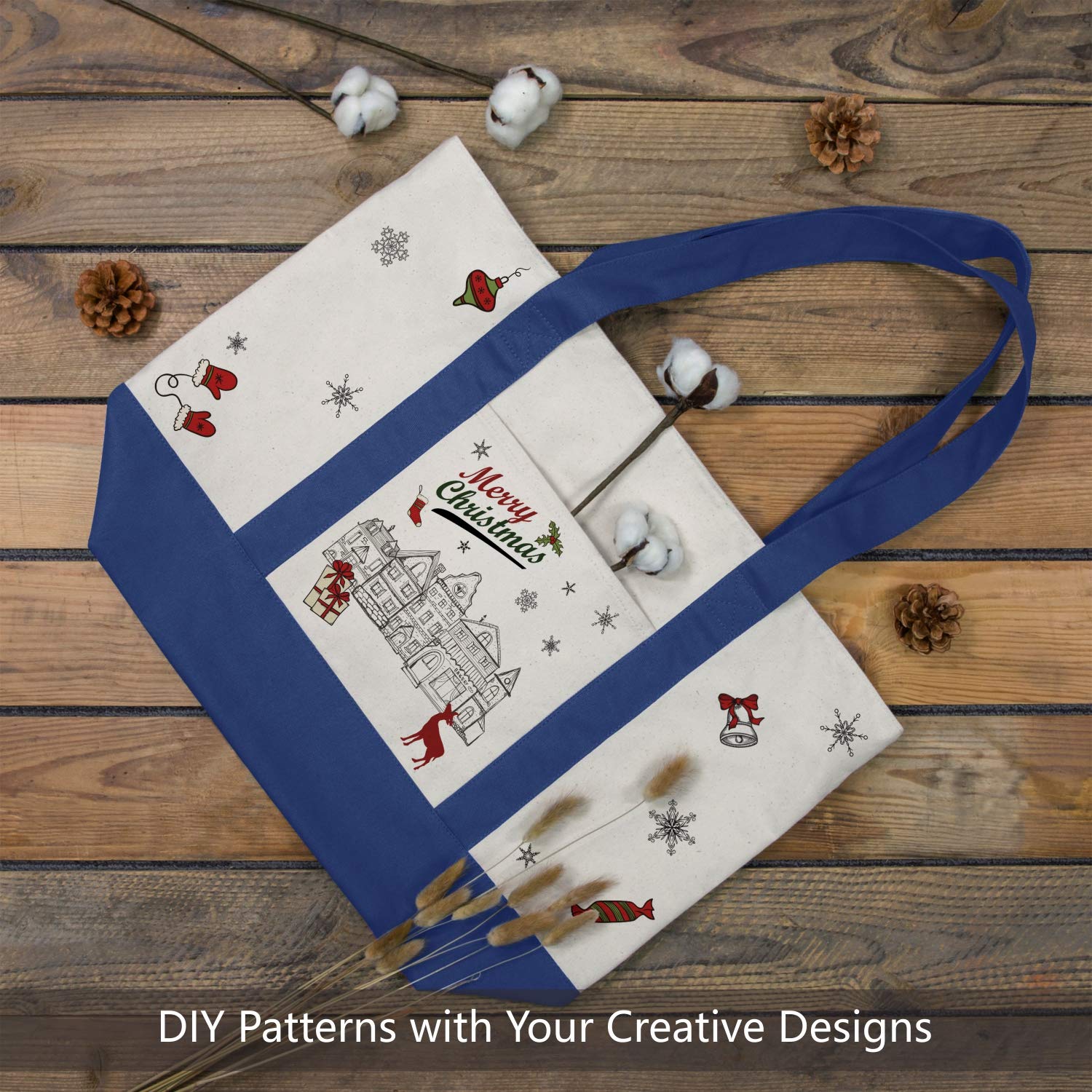 TOPDesign durable canvas tote with reinforced stitching
