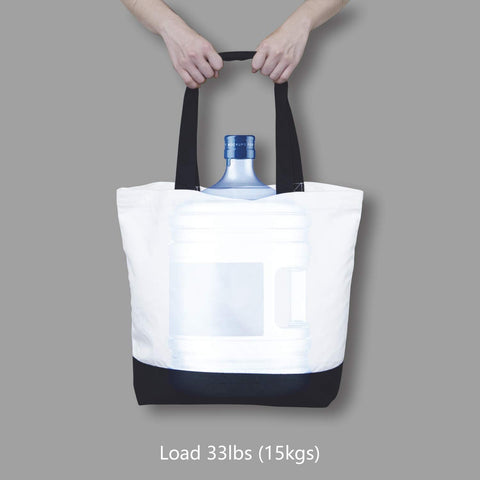 TOPDesign two-tone tote adds stylish flair for outings and errands.