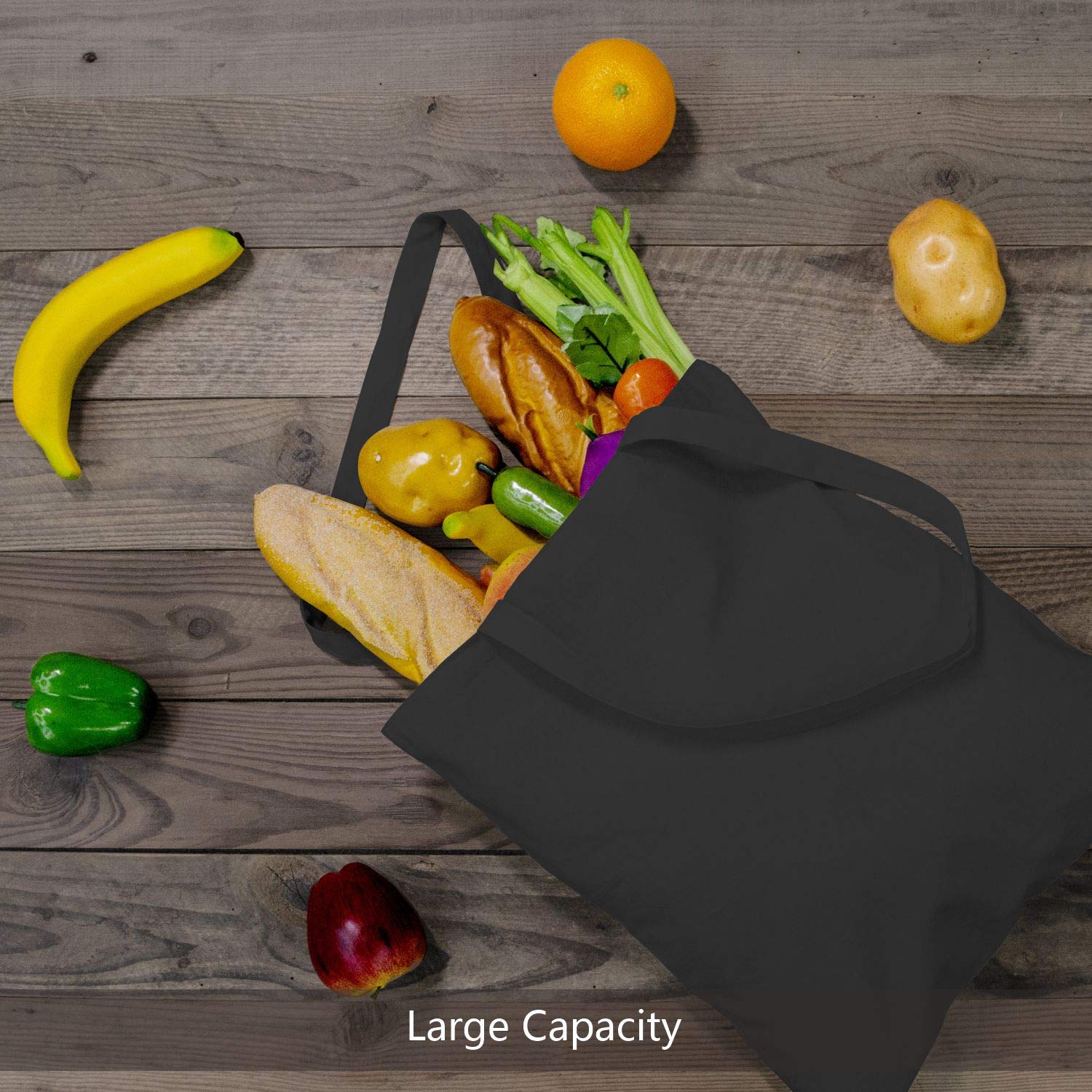TopDesign tote bag decorated for crafts or gifts, showcasing DIY friendly surface.
