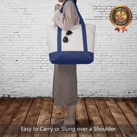 TOPDesign tote with top zipper closure for secure transport