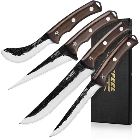 Topfeel hand-forged slicing knife for precise, effortless kitchen slicing.