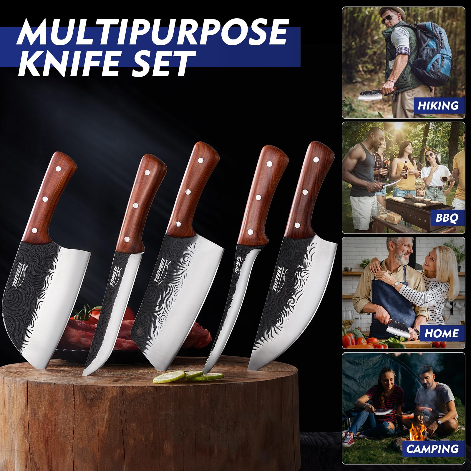Topfeel 7-inch Slicing Knife creates uniform slices for roasts.