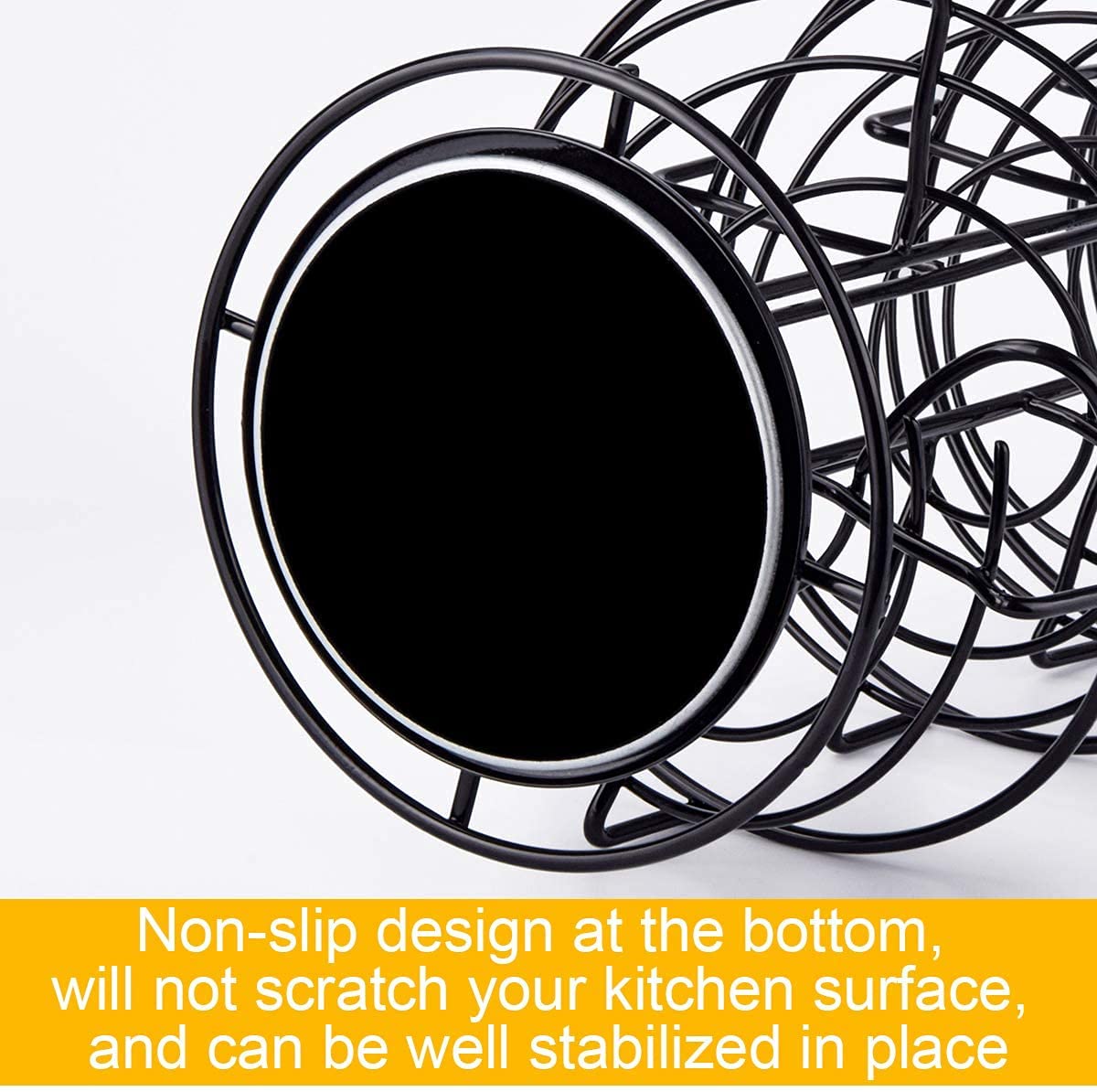 Toplife black-finish kitchen egg holder integrated into décor