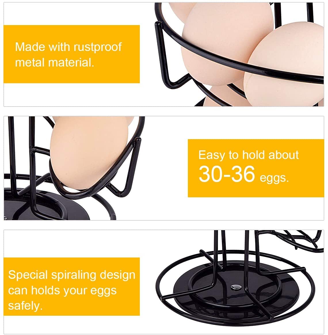 Toplife compact decorative egg storage on kitchen counter