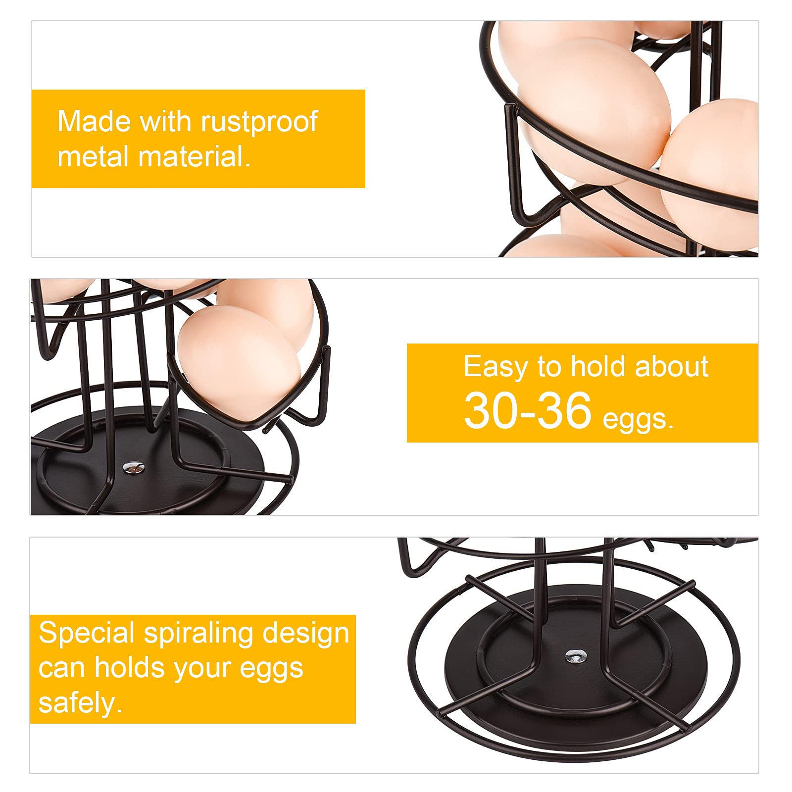 Toplife indoor kitchen display rack showcases eggs stylishly