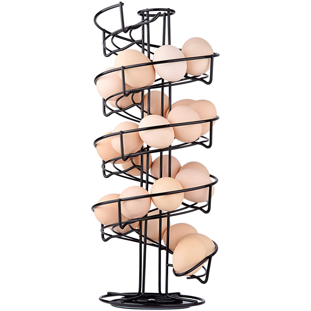 Toplife spiral design egg skelter rack with 360-degree access on counter