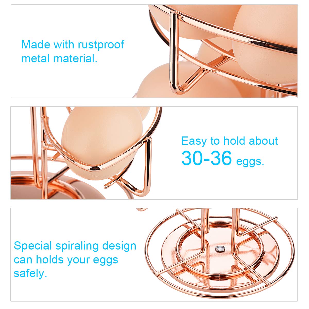 Toplife capacity view highlighting three dozen eggs