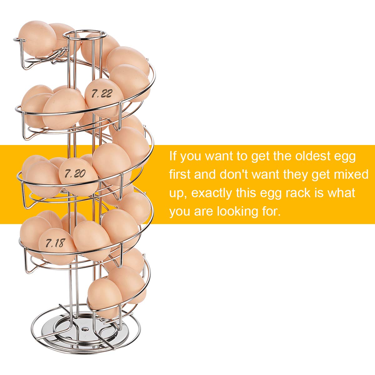 Toplife stainless steel rack supports clutter-free counter space.