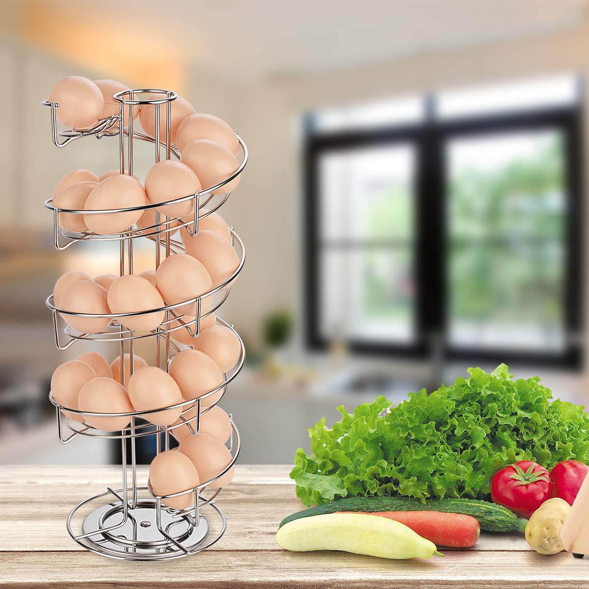 Toplife egg organizer shown as a shelf-ready kitchen storage option.