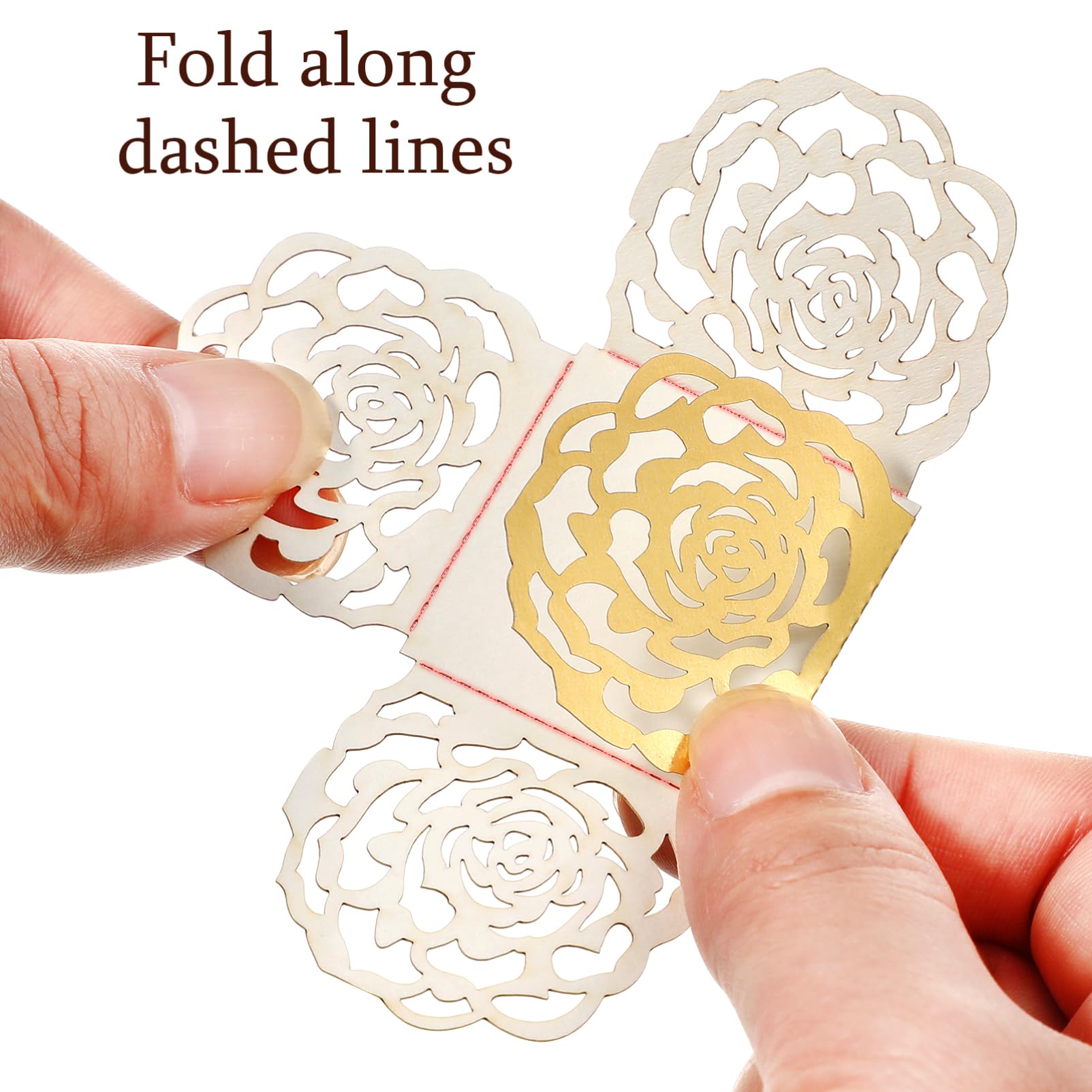 Chocolate transfer sheets in gold simplify decorating and packing