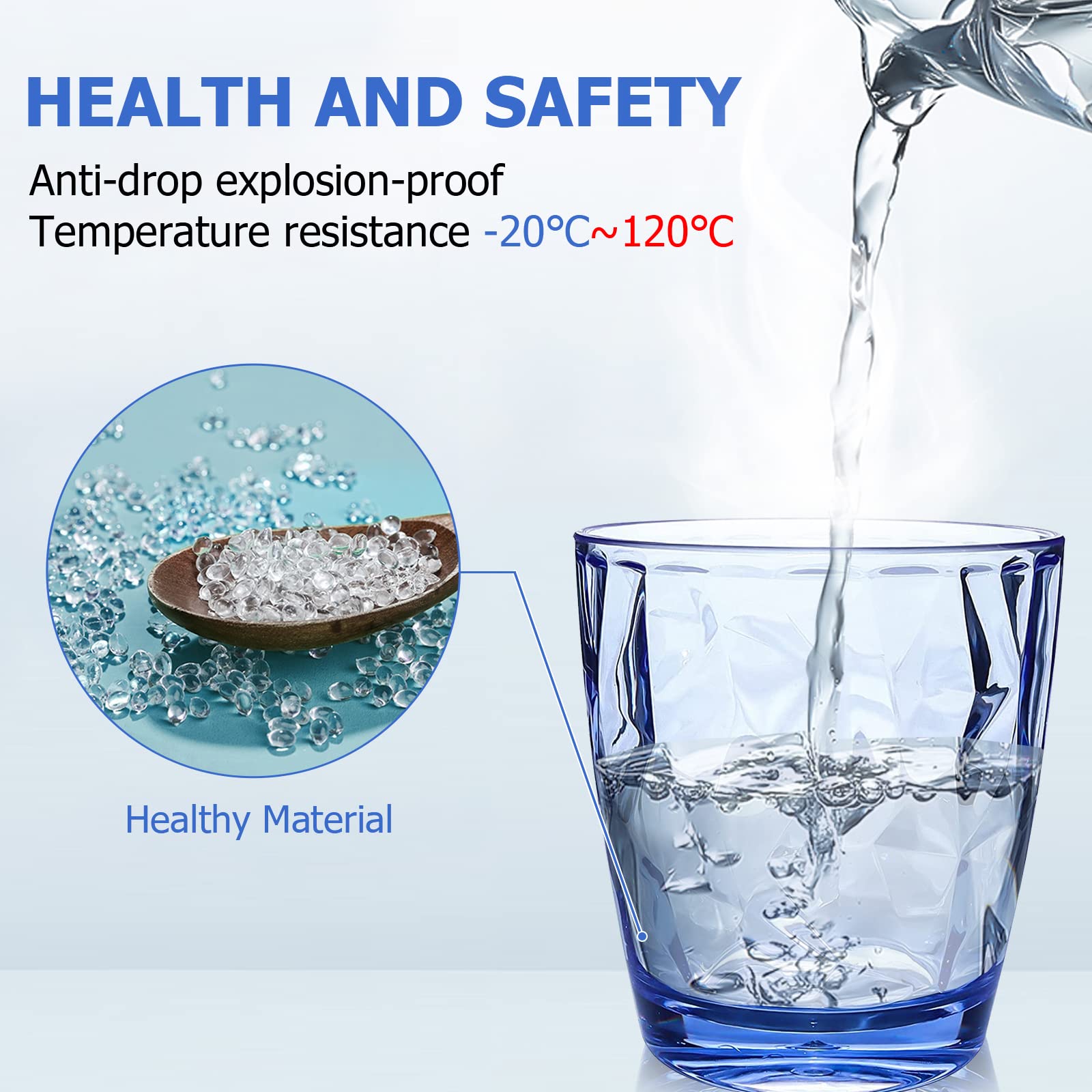 Topsky 4pc set clear acrylic tumblers for safe, shatterproof home or outdoor entertaining