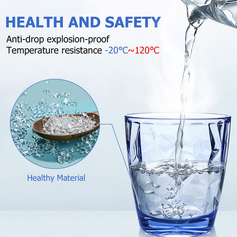 Topsky 4pc set clear acrylic tumblers for safe, shatterproof home or outdoor entertaining