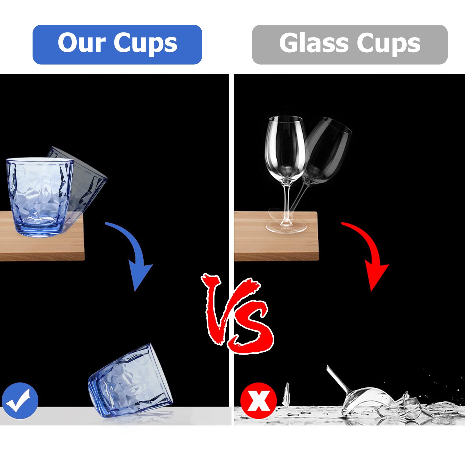 Topsky stackable tapered cups save cabinet space without compromising style
