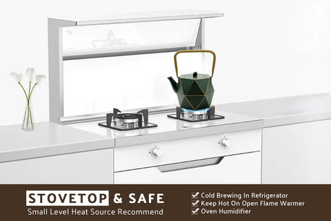 Toptier cast iron teapot with strong heat retention for longer brewing.