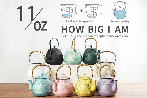 Toptier Mini Little Teapot enameled interior preserves pure flavor and easy cleaning