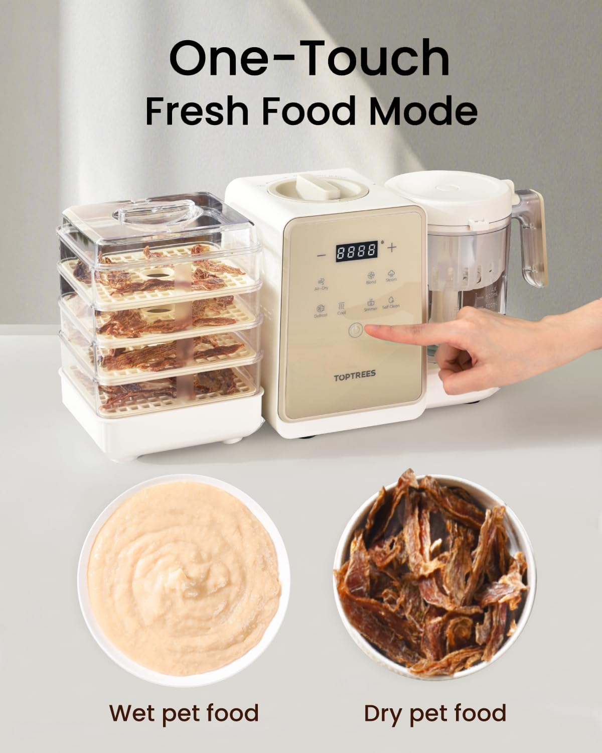 TOPTREES air-drying function for crunchy pet treats.