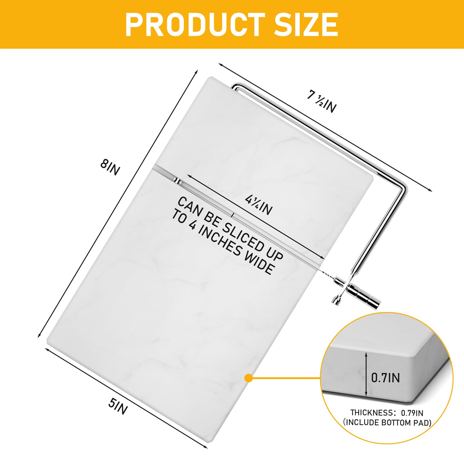 TOPULORS cheese slicer anti-slip pads secure stability during cutting