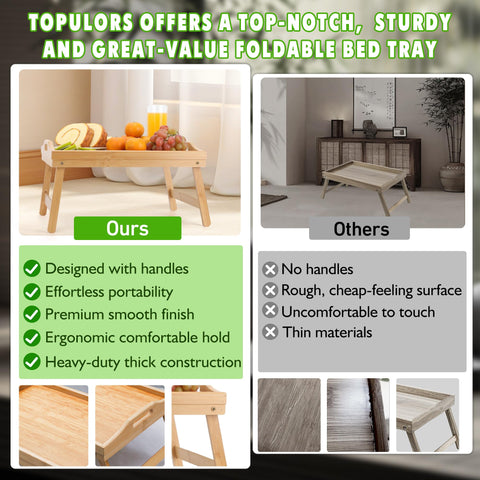 TOPULORS foldable legs enable compact storage after use.