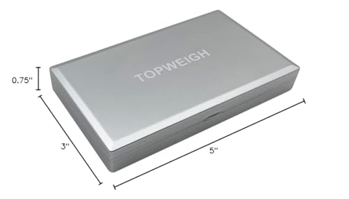 TopWeigh included calibration weight and accessories image.