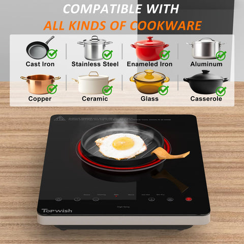 TopWish stove with child lock and timer for safe, controlled cooking.