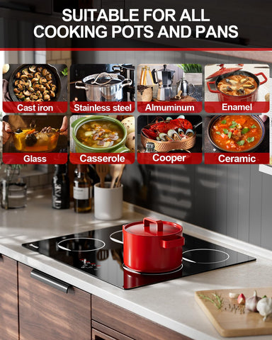 TOPWISH drop-in design fits standard countertop cutout for built-in look