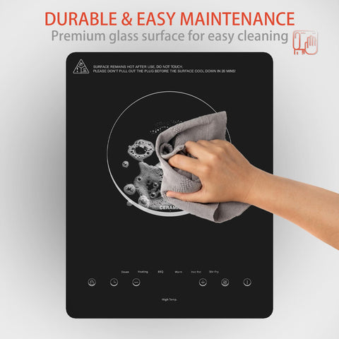 TopWish residual heat indicator helps monitor safety during cooking.