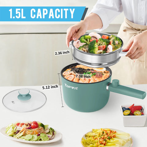 TopWit 1.5L portable cooker suits dorms and travel.