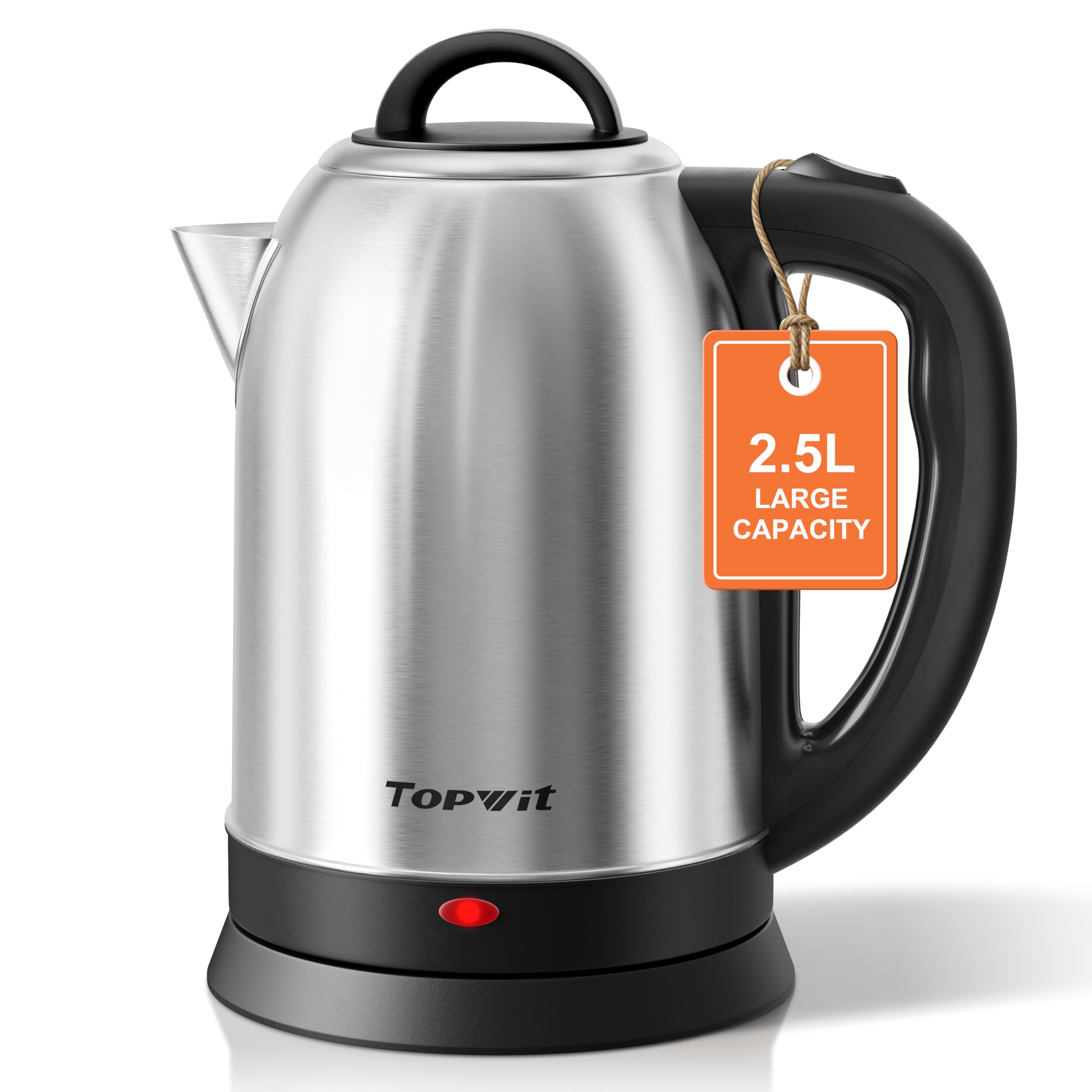 TopWit 2.5L kettle capacity for family use.