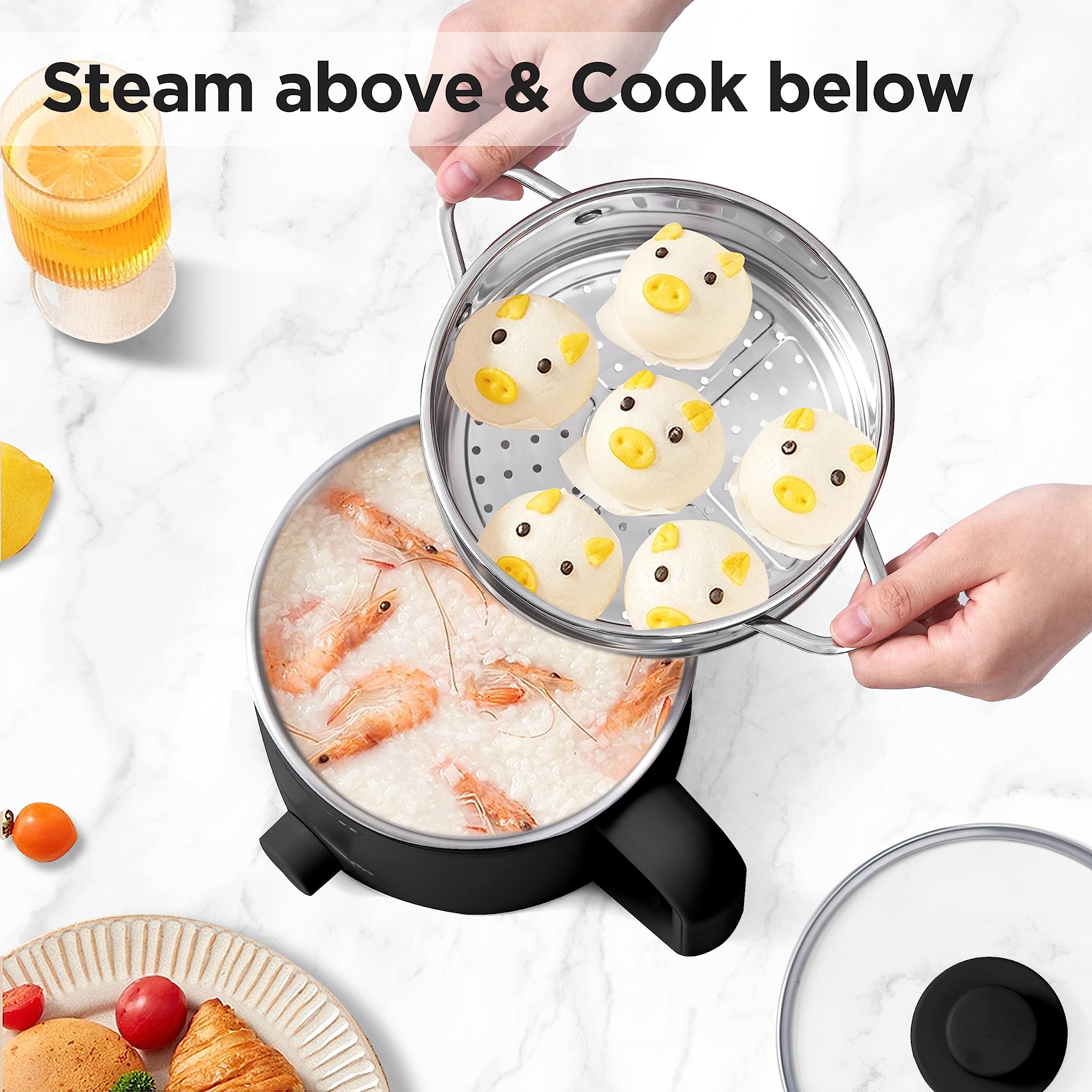 TopWit 304 stainless steel inner pot for safe, non-toxic cooking