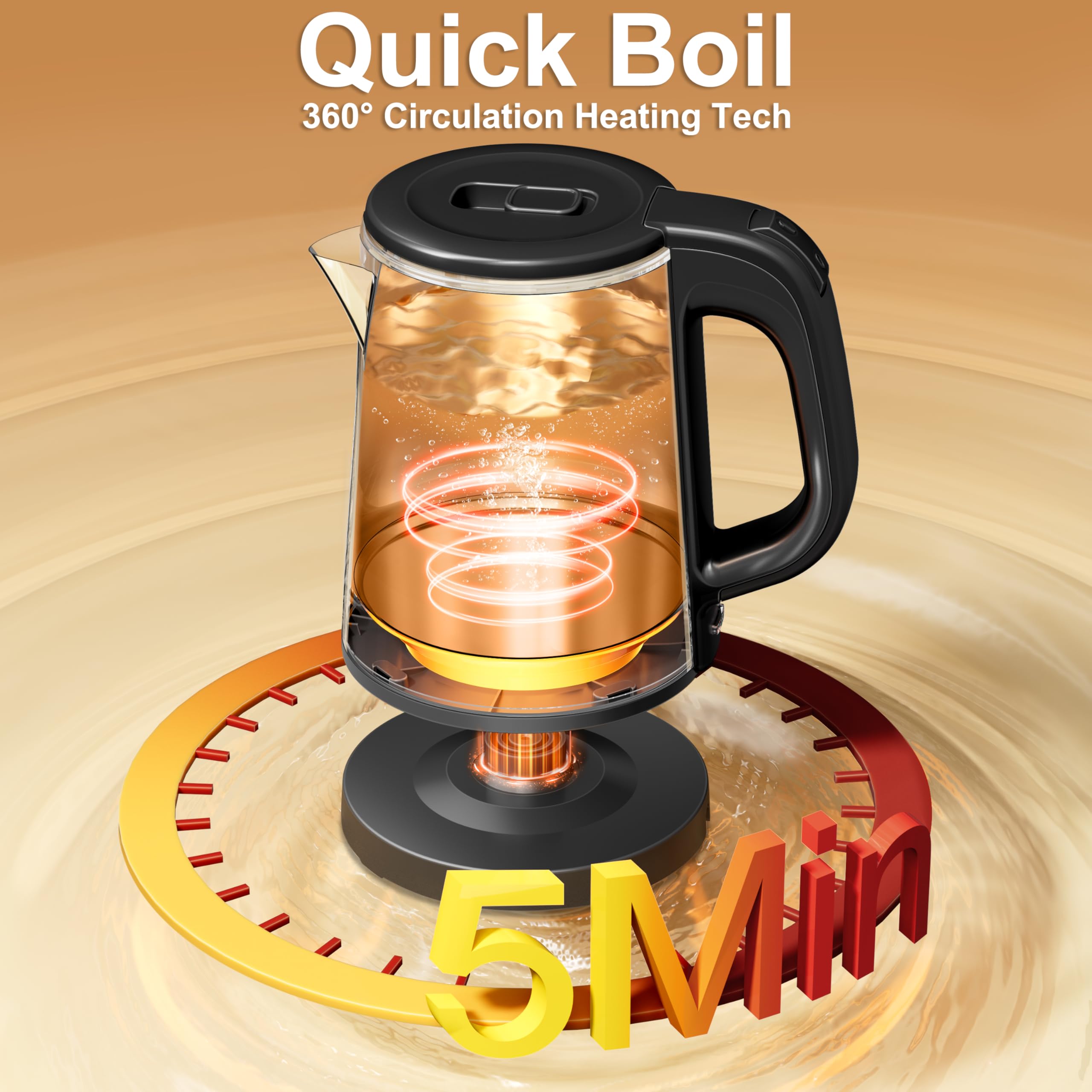 TopWit auto shut-off and boil-dry protection protect against accidents.
