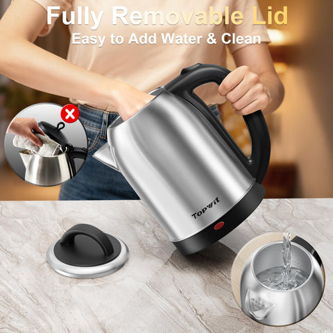 TopWit balanced handle for secure, spill-free pouring.