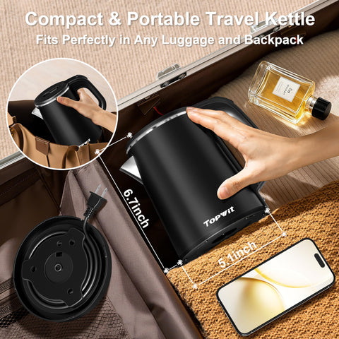 TopWit compact travel design fits small spaces like dorms and hotel rooms.
