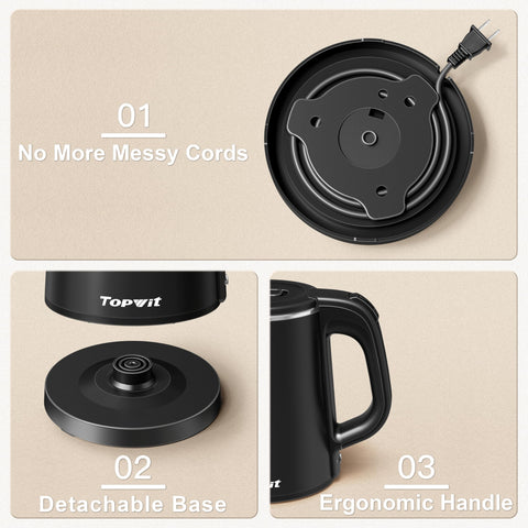 TopWit cord-storage base keeps countertops neat and tidy.