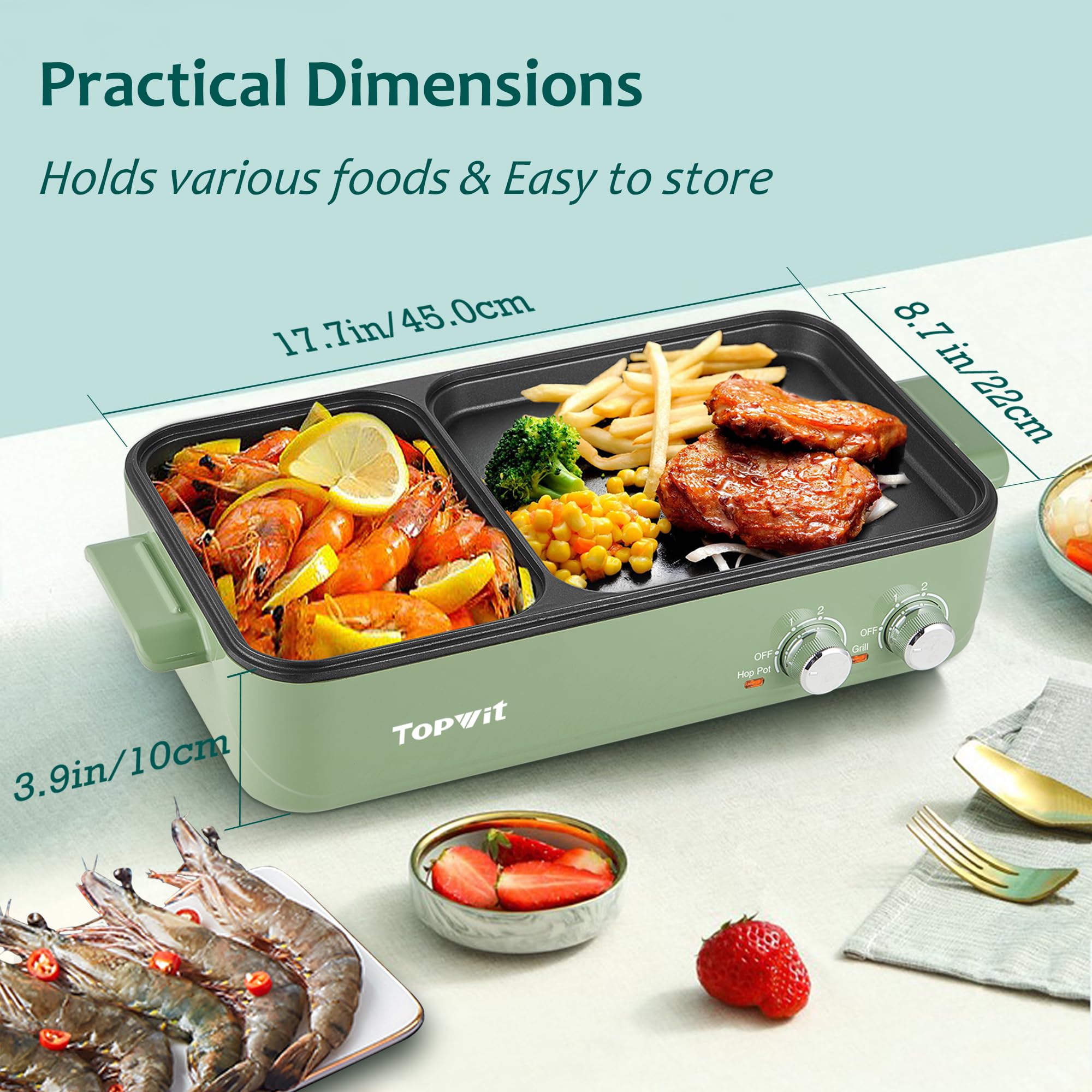 TopWit dorm kitchen-friendly compact design fits small spaces.