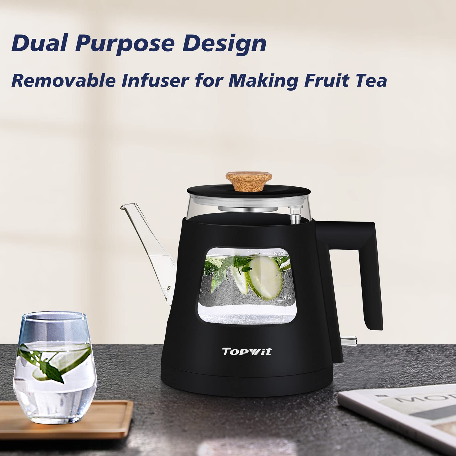 Topwit kettle made with BPA-free, food-grade materials for clean flavor.