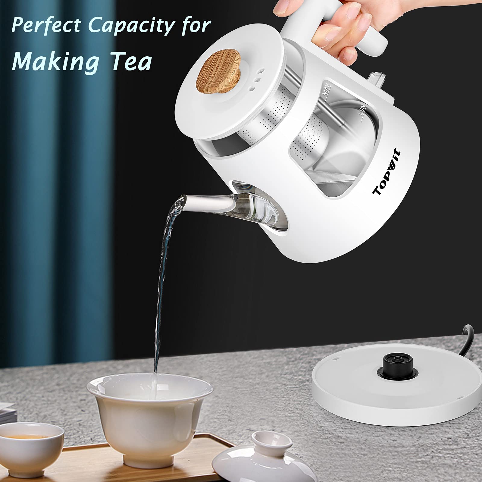 TopWit kettle double-wall design keeps exterior cool