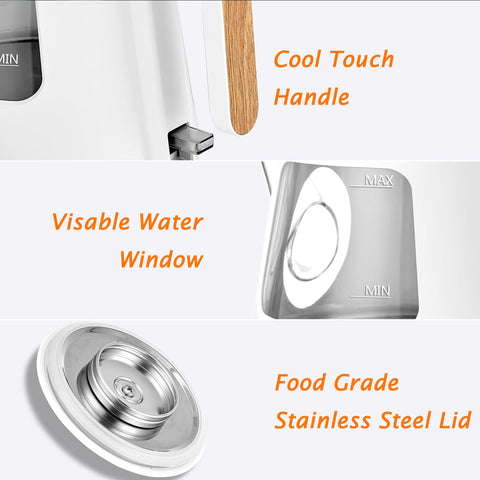 TopWit kettle wide opening for easy filling and cleaning