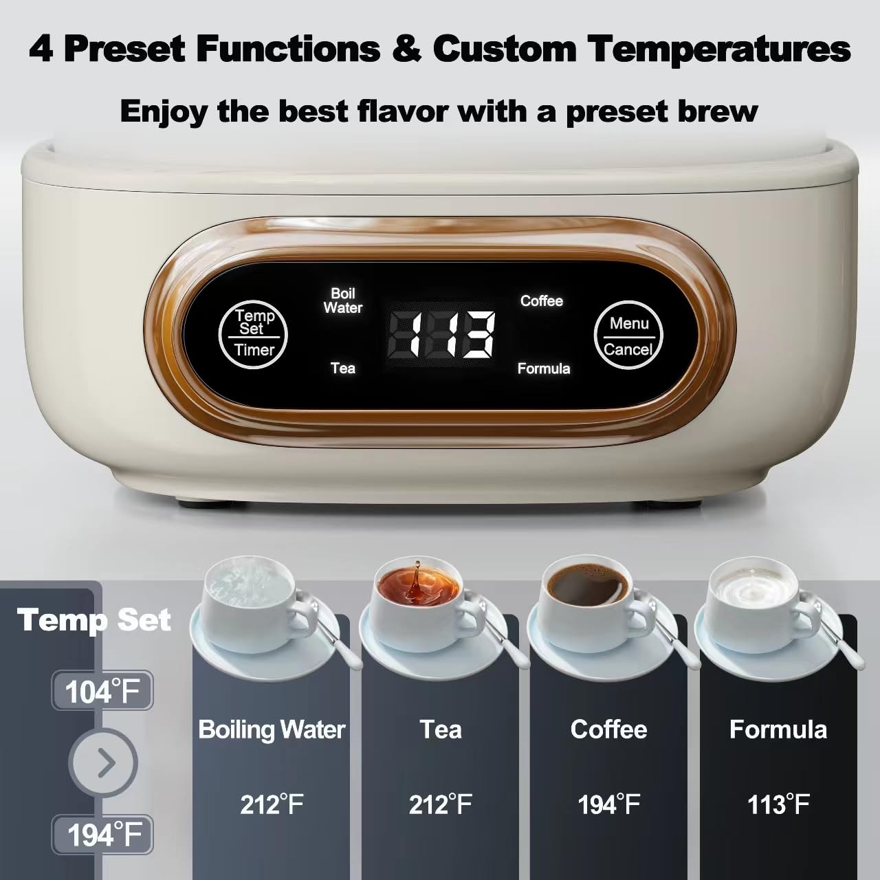 Topwit kettle with removable infuser for loose-leaf tea brewing