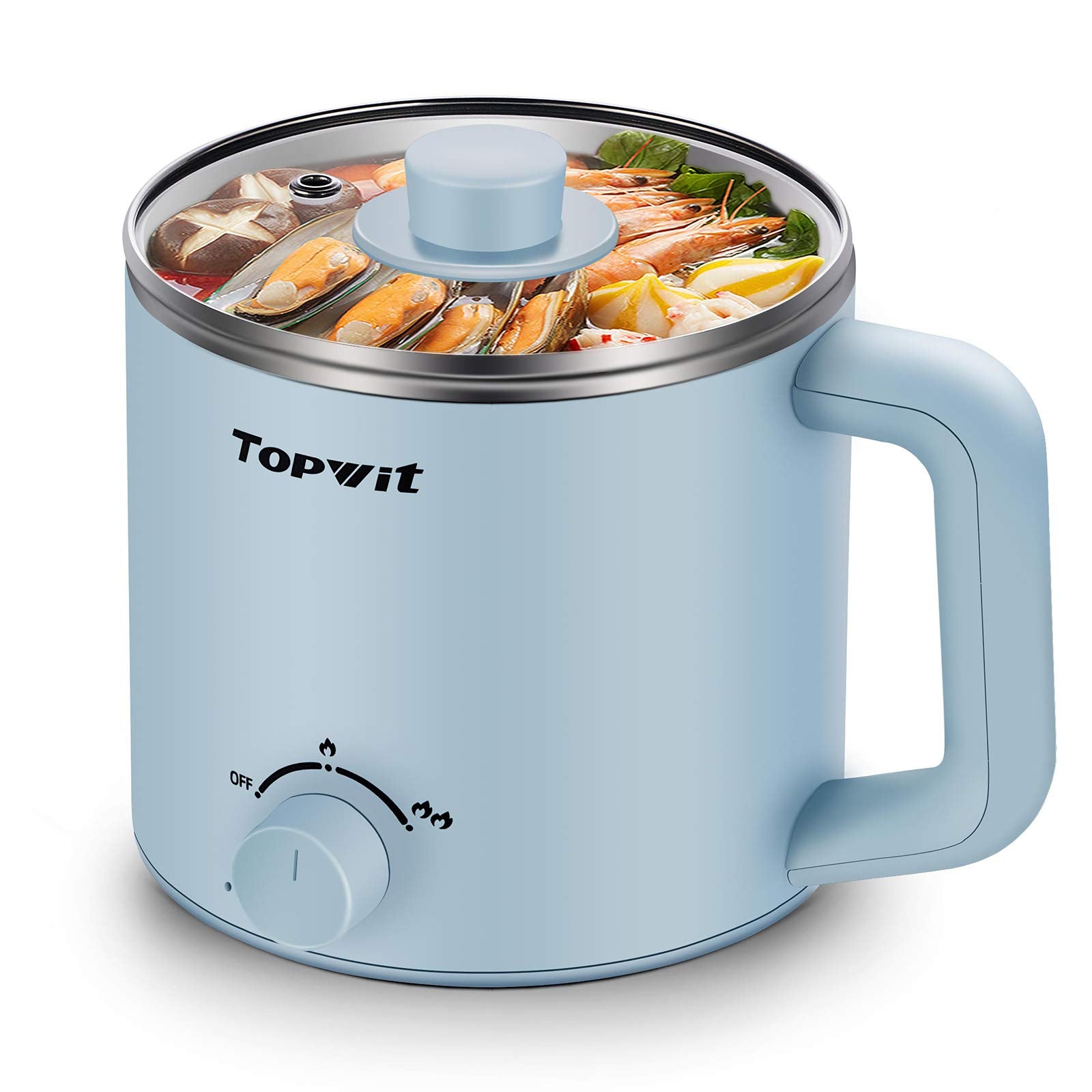 TopWit hot pot electric 1.6L blue model for quick meals