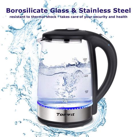 TopWit fast-boil 2L kettle for quick tea and coffee.