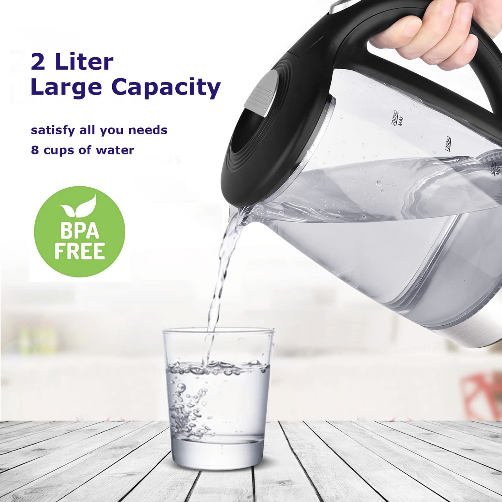 TopWit stay-cool handle for safe pouring and handling.