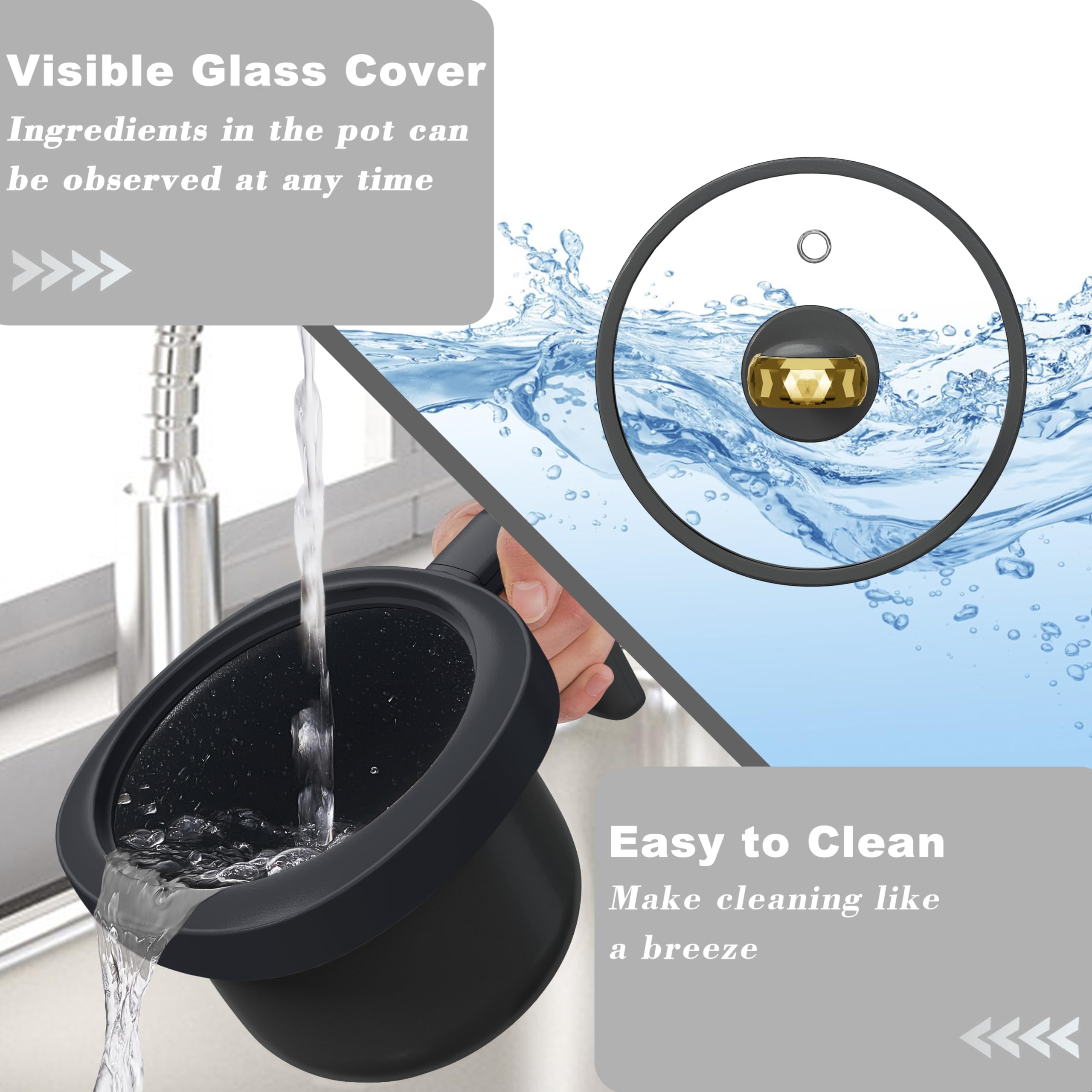 TopWit rice cooker glass lid view helps monitor progress.