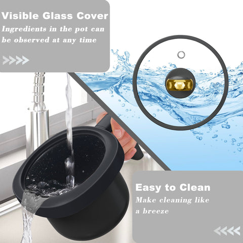 TopWit rice cooker glass lid view helps monitor progress.