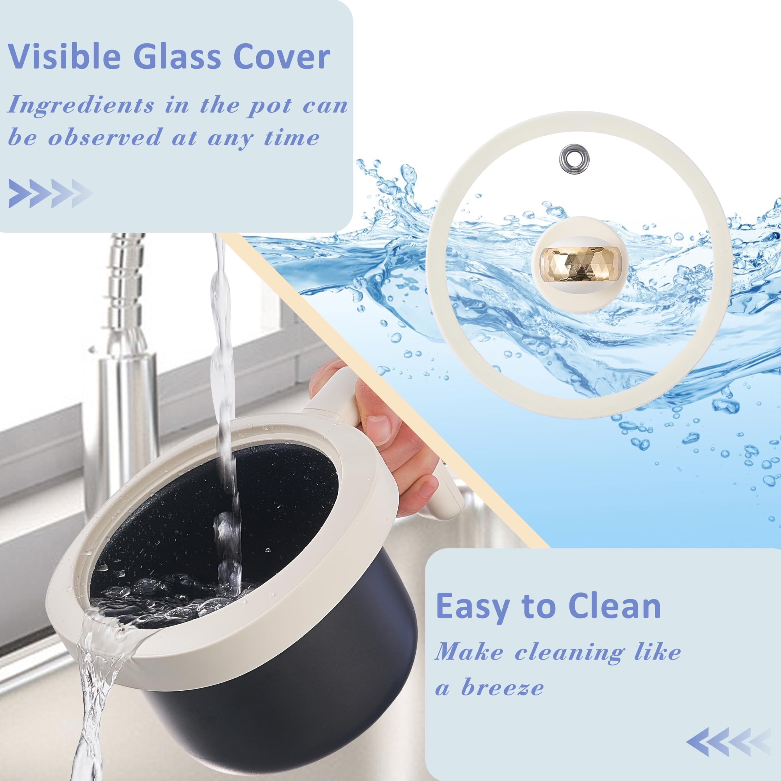 TopWit glass lid shows cooking progress clearly