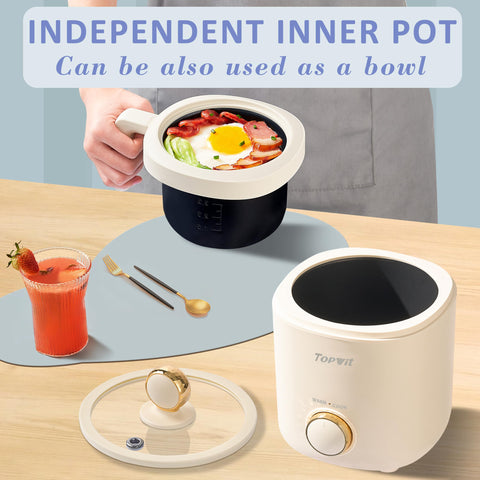 TopWit rice cooker preparing porridge for a quick meal