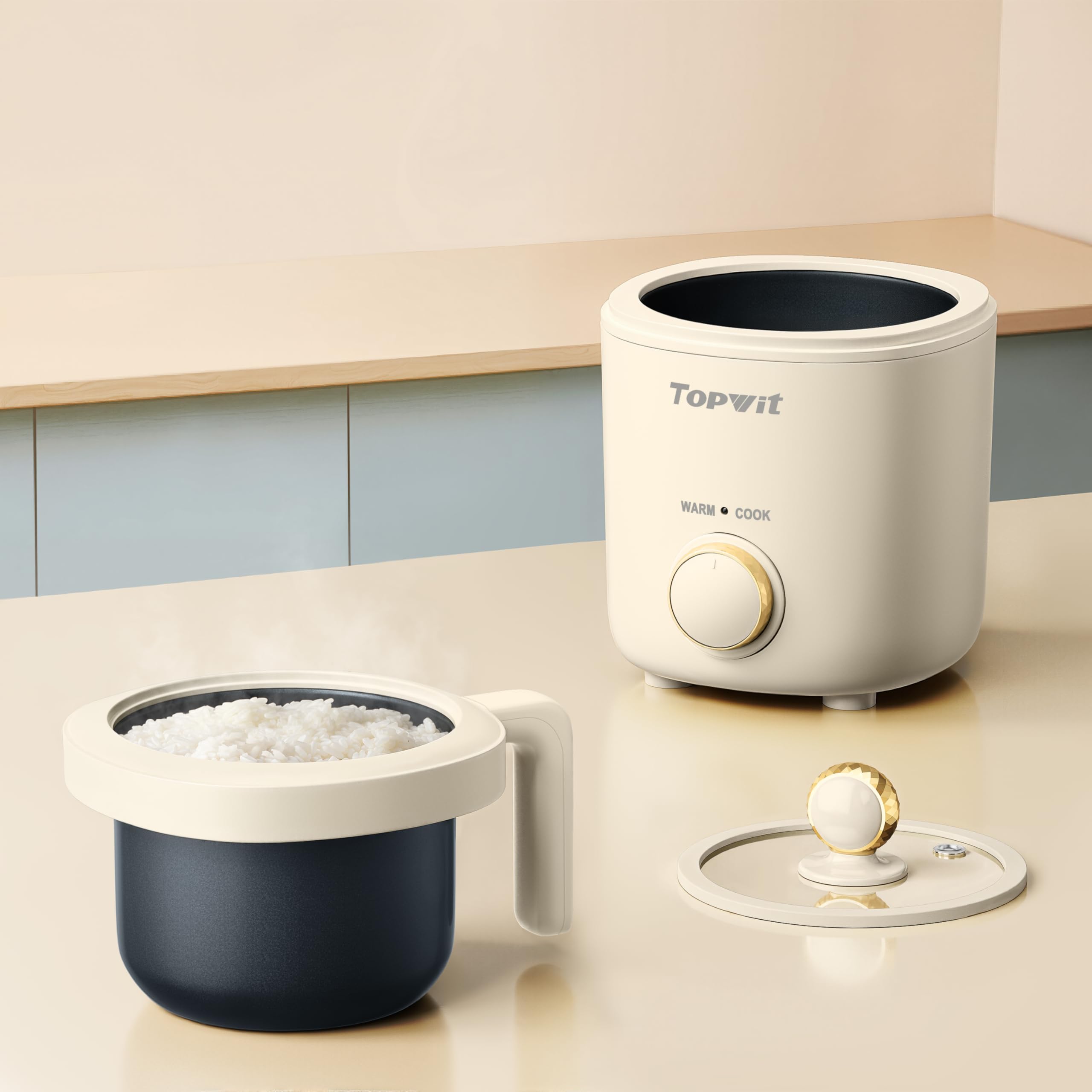 TopWit rice cooker inner pot removable for easy washing and serving