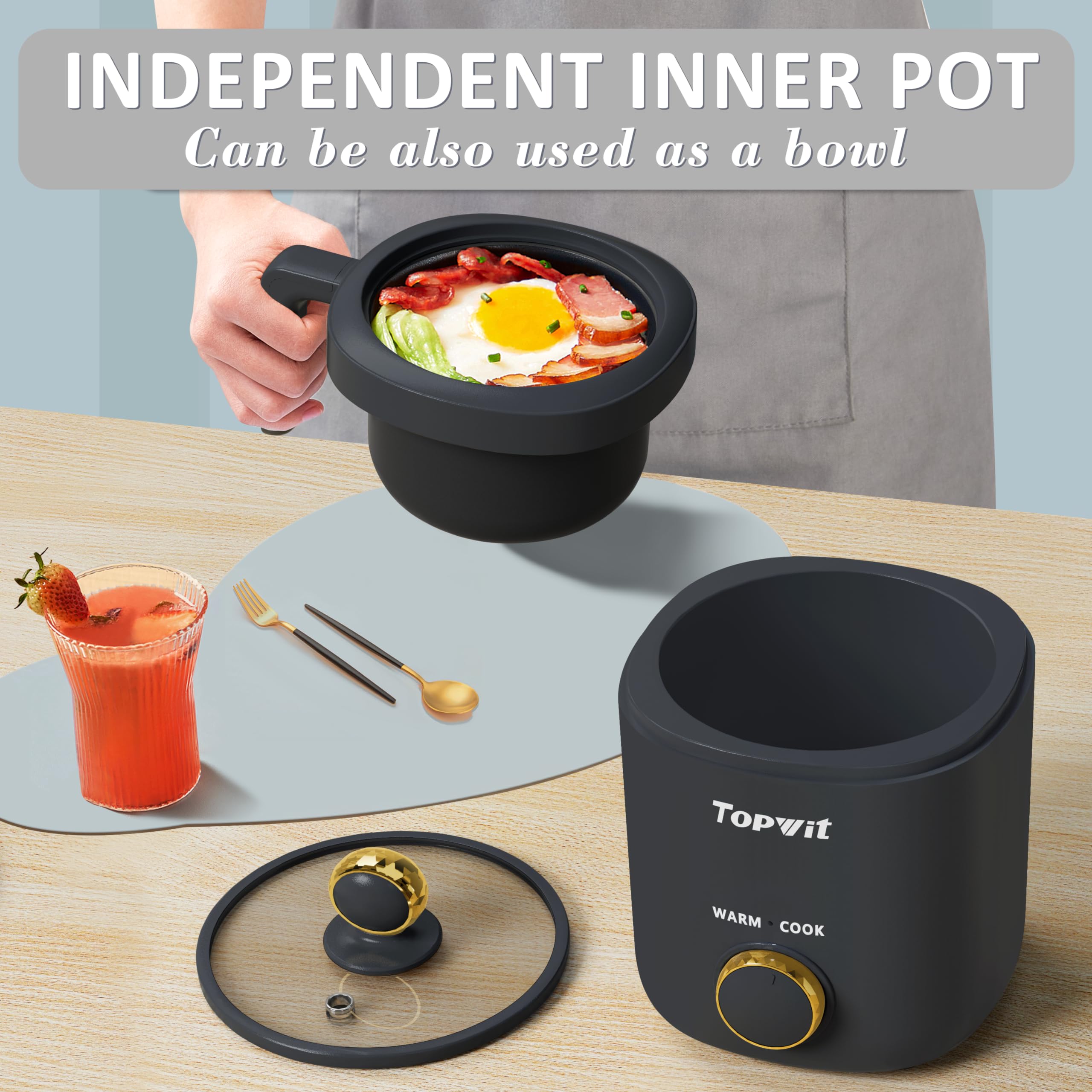 TopWit rice cooker multi-use versatility for meals beyond rice.
