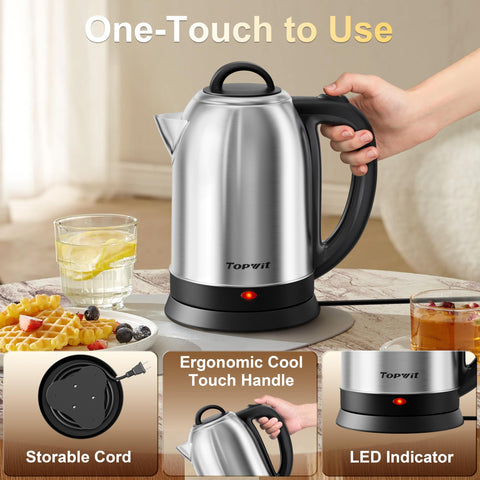 TopWit precision pour spout minimizes drips and mess.
