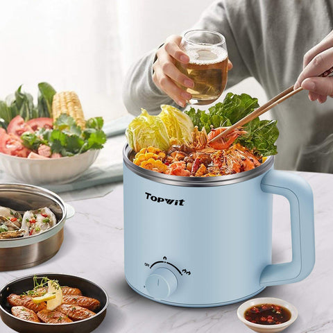 TopWit tempered glass lid and frosted exterior stay cool to touch