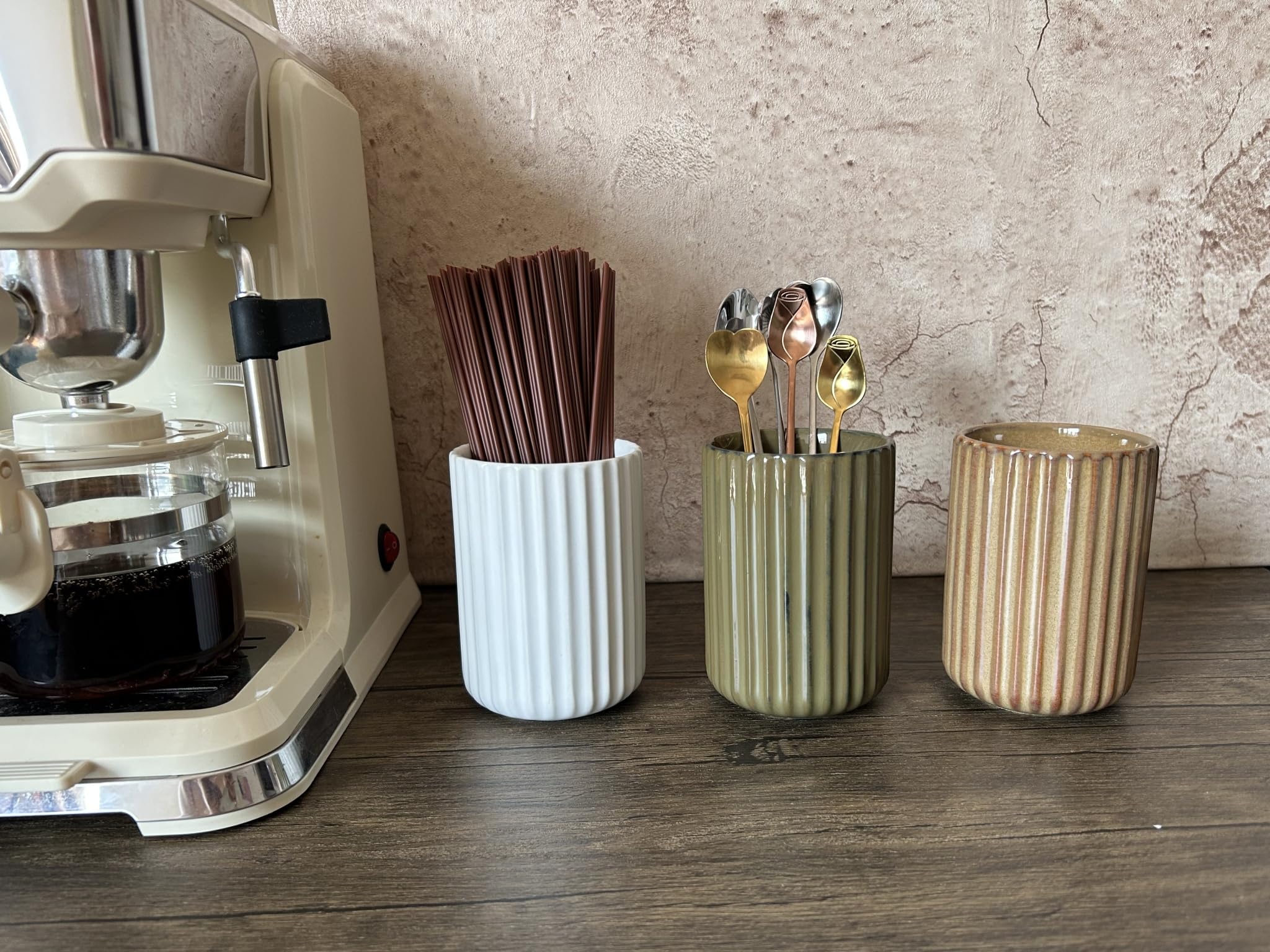 TOPYOKK ceramic spoon-stirrer holder for coffee stations and dining tables
